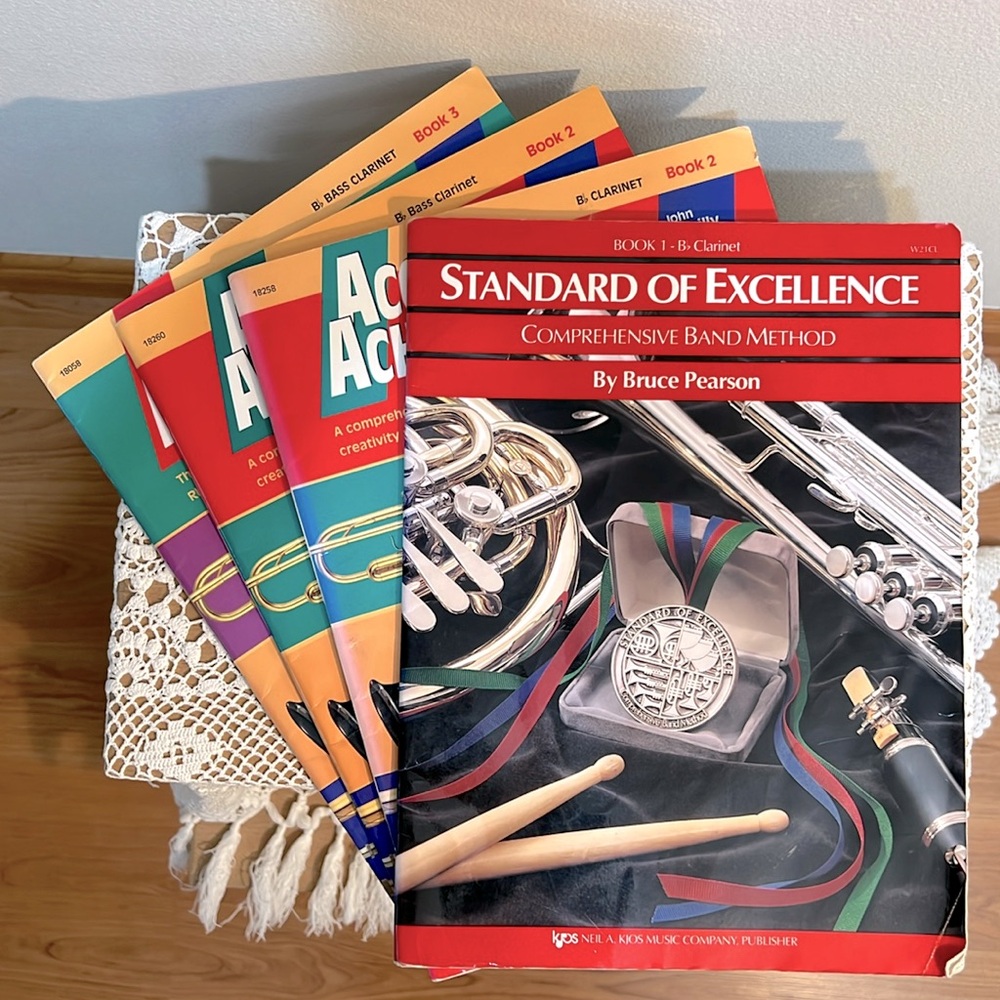 2Bb Clarinet Book 1&2 and 2Bb Bass Clarinet Book 2&3